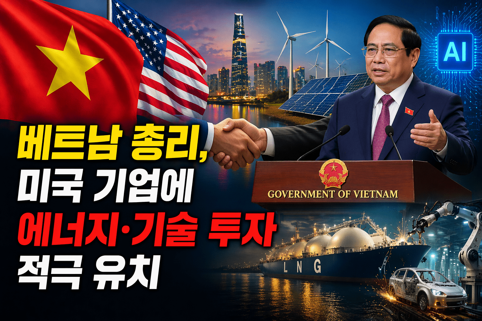 베트남 총리, 미국 기업에 에너지·기술 투자 적극 유치